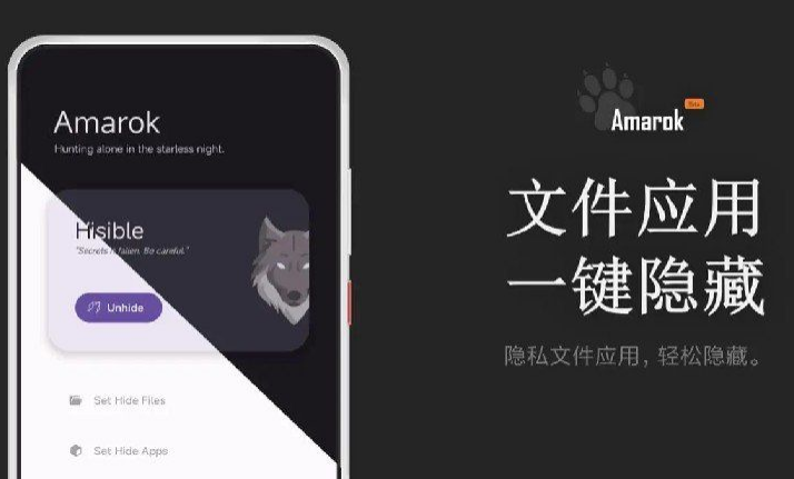 Amarokv0.8.6 – 一键隐藏安卓手机隐私文件和应用插图