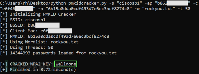 如何使用PMKIDCracker对包含PMKID值的WPA2密码执行安全测试插图3