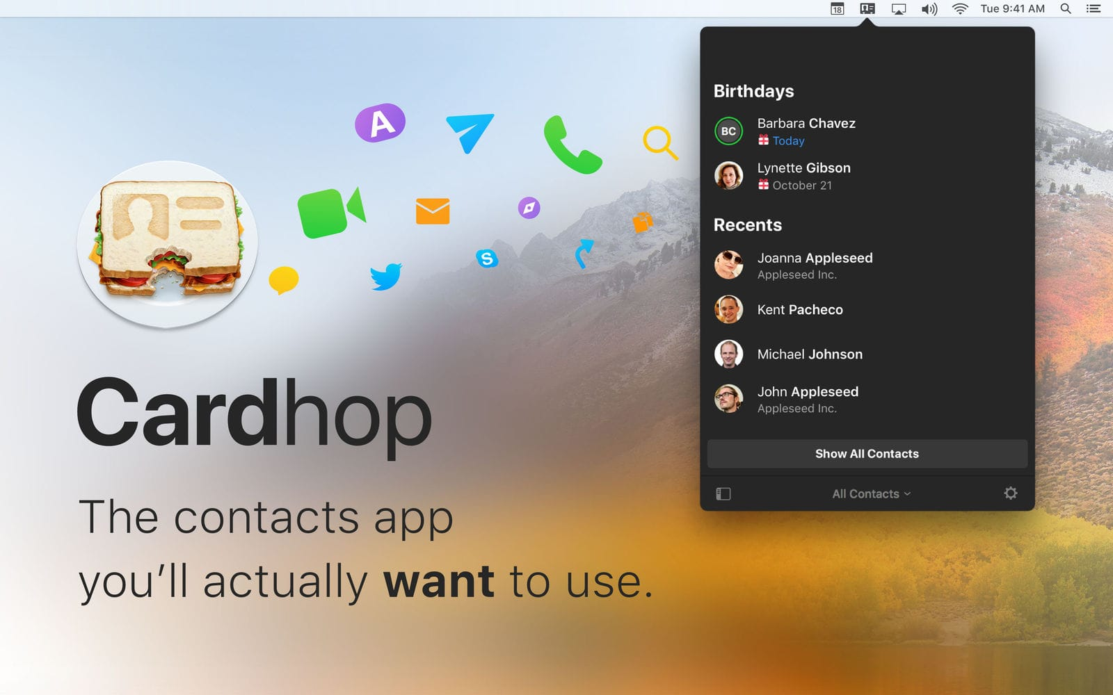 Cardhop for Mac v2.2.17 联系人通讯录管理应用插图1